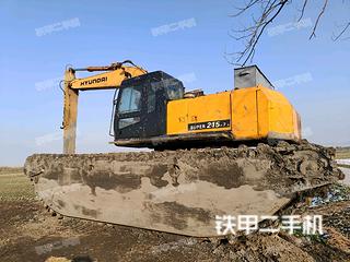 扬州现代R215-7挖掘机实拍图片