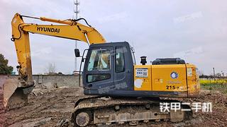 广州现代R215-7挖掘机实拍图片