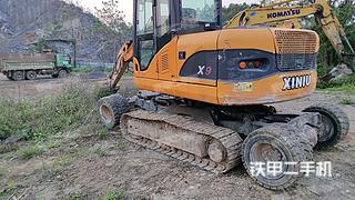 邯郸犀牛重工X9轮式履带挖掘机实拍图片