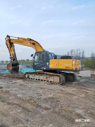 郑州现代R335LC-7挖掘机实拍图片