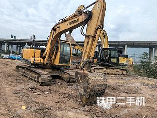 重庆现代R150LC-9挖掘机实拍图片