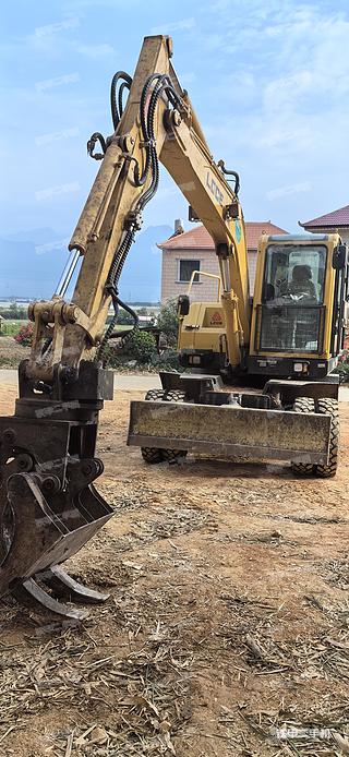 惠州临工建机LG95F加长臂（夹木叉）挖掘机实拍图片