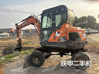 鎮(zhèn)江斗山DX60W挖掘機實拍圖片